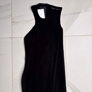 NWT Zara Black Asymmetrical Mini Dress Size S
